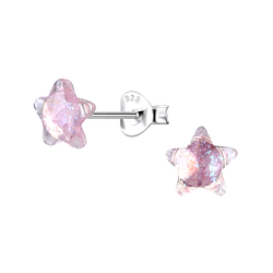 Wholesale Sterling Silver Ear Studs with Resin Star - JD24323