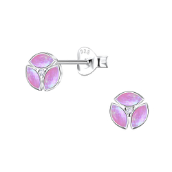Wholesale Sterling Silver Geometric Opal Ear Studs - JD23641