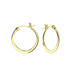 Wholesale 20mm Sterling Silver French Lock Flat Hoops - JD23220