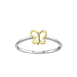 Wholesale Sterling Silver Butterfly Ring - JD24522 Wholesale Sterling Silver Butterfly Ring - JD24522