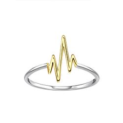 Wholesale Sterling Silver Heartbeat Ring - JD24523 Wholesale Sterling Silver Heartbeat Ring - JD24523