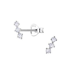 Wholesale Sterling Silver Geometric Ear Studs - JD24487 Wholesale Sterling Silver Geometric Ear Studs - JD24487