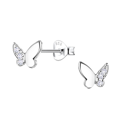 Wholesale Sterling Silver Butterfly Ear Studs   - JD24423