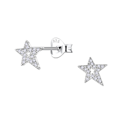 Wholesale Sterling Silver Star Ear Studs - JD24478