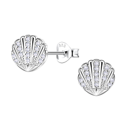 Wholesale Sterling Silver Shell Ear Studs - JD24308 Wholesale Sterling Silver Shell Ear Studs - JD24308