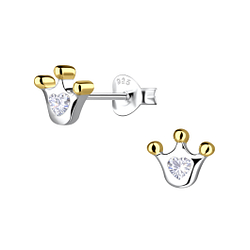 Wholesale Sterling Silver Crown Ear Studs - JD24509