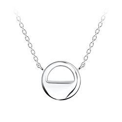 Wholesale Sterling Silver Circle Necklace - JD24164