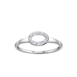 Wholesale Sterling Silver Oval Ring - JD24099 Wholesale Sterling Silver Oval Ring - JD24099