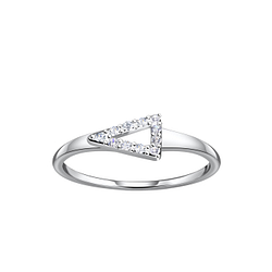 Wholesale Sterling Silver Triangle Ring - JD24103