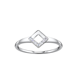 Wholesale Sterling Silver Square Ring - JD24104 Wholesale Sterling Silver Square Ring - JD24104