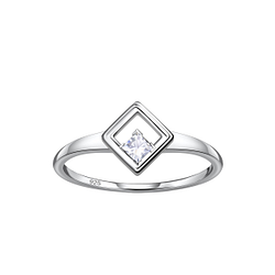 Wholesale Sterling Silver Square Ring - JD24120 Wholesale Sterling Silver Square Ring - JD24120