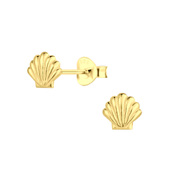 Wholesale Sterling Silver Shell Ear Studs - JD22932 Wholesale Sterling Silver Shell Ear Studs - JD22932
