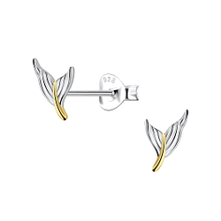 Wholesale Sterling Silver Mermid Tail Ear Studs - JD24503