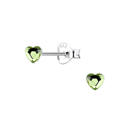 Wholesale 3mm Heart Sterling Silver Ear Studs - JD24728