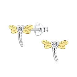 Wholesale Sterling Silver Dragonfly Stud Earring - JD24506