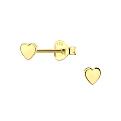 Wholesale Sterling Silver Heart Ear Studs - JD23340