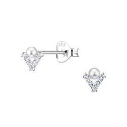 Wholesale Sterling Silver Geometric Ear Studs - JD23294