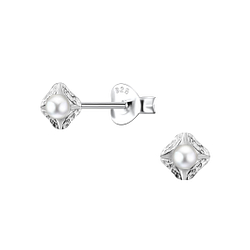Wholesale Sterling Silver Geometric Ear Studs - JD23301