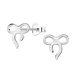 Wholesale Sterling Silver Bow Ear Studs  - JD24220