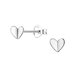 Wholesale Sterling Silver Heart Ear Studs  - JD24222