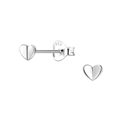 Wholesale Sterling Silver Heart Ear Studs  - JD24225