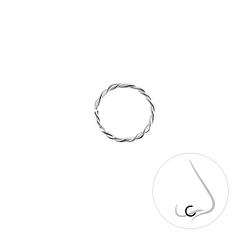 Wholesale 9.5mm Sterling Silver Twisted Continuous Ring - JD24263