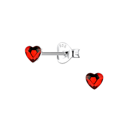 Wholesale 3mm Heart Sterling Silver Ear Studs - JD24728