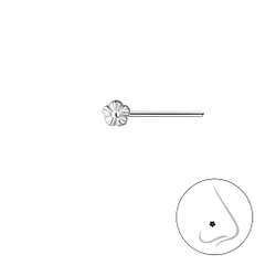 Wholesale Sterling Silver Flower Nose Stud - JD24942 Wholesale Sterling Silver Flower Nose Stud - JD24942