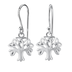 Wholesale Sterling Silver Celtic Tree Earrings - JD23955