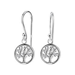 Wholesale Sterling Silver Tree Of Life Earrings - JD24010