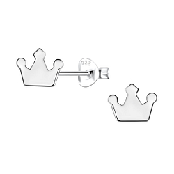 Wholesale Sterling Silver Crown Ear Studs - JD24455