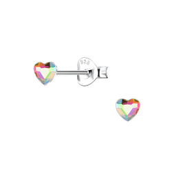 Wholesale 3mm Heart Sterling Silver Ear Studs - JD24728
