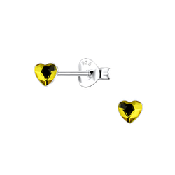 Wholesale 3mm Heart Sterling Silver Ear Studs - JD24728