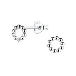 Wholesale Sterling Silver Ball Ear Studs  - JD25022