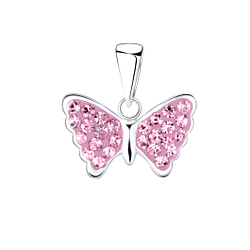 Wholesale Sterling Silver Butterfly Pendant - JD2196