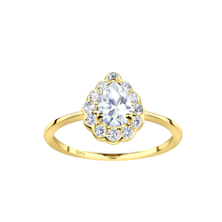 Wholesale Sterling Silver Pear Ring - JD25350 Wholesale Sterling Silver Pear Ring - JD25350