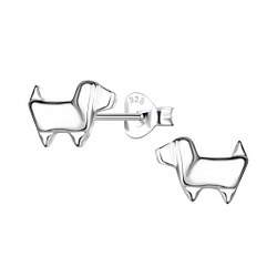 Wholesale Sterling Silver Origami Dog Ear Studs - JD24399
