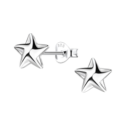 Wholesale Sterling Silver Origami Star Ear Studs - JD24401