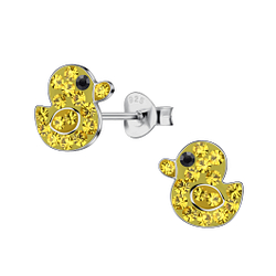 Wholesale Sterling Silver Duck Ear Studs - JD24046 Wholesale Sterling Silver Duck Ear Studs - JD24046