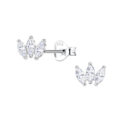 Wholesale Sterling Silver Geometric Ear Studs - JD22430 Wholesale Sterling Silver Geometric Ear Studs - JD22430
