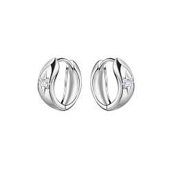 Wholesale 12mm Sterling Silver Geometric Huggie Earrings - JD23891 Wholesale 12mm Sterling Silver Geometric Huggie Earrings - JD23891
