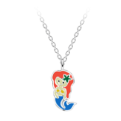 Wholesale Sterling Silver Mermaid Necklace - JD23113 Wholesale Sterling Silver Mermaid Necklace - JD23113