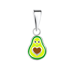 Wholesale Sterling Silver Avocado Pendant - JD24008 Wholesale Sterling Silver Avocado Pendant - JD24008