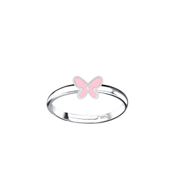 Wholesale Sterling Silver Butterfly Adjustable Ring - JD24003 Wholesale Sterling Silver Butterfly Adjustable Ring - JD24003