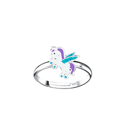 Wholesale Sterling Silver Unicorn Adjustable Ring - JD24002 Wholesale Sterling Silver Unicorn Adjustable Ring - JD24002