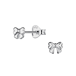 Wholesale Sterling Silver Bow Ear Studs - JD24067