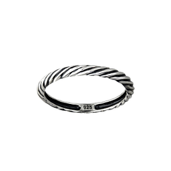 Wholesale Sterling Silver Twisted Ring - JD26094 Wholesale Sterling Silver Twisted Ring - JD26094