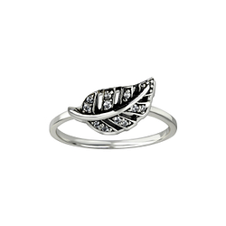 Wholesale Sterling Silver Leaf Ring - JD26106 Wholesale Sterling Silver Leaf Ring - JD26106