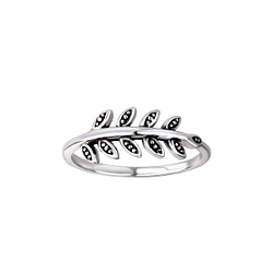 Wholesale Sterling Silver Olive Branch Ring - JD26107 Wholesale Sterling Silver Olive Branch Ring - JD26107