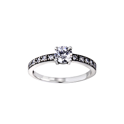 Wholesale Sterling Silver Solitaire Ring - JD26112 Wholesale Sterling Silver Solitaire Ring - JD26112